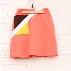 Vintage orange tennis skirt